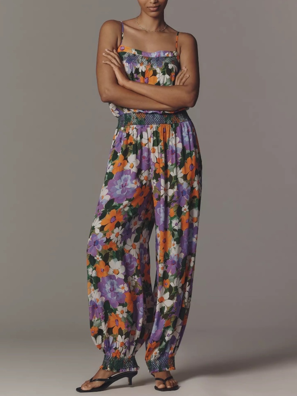 Anthropologie Plenty by Tracy Reese Cami Blouson Jumpsuit Floral Print nwt